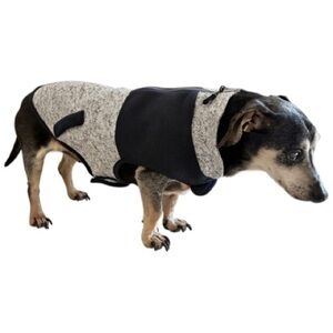 Top Paw Gray and Blue Fleece Dog Coat - Cozy Warm Jacket